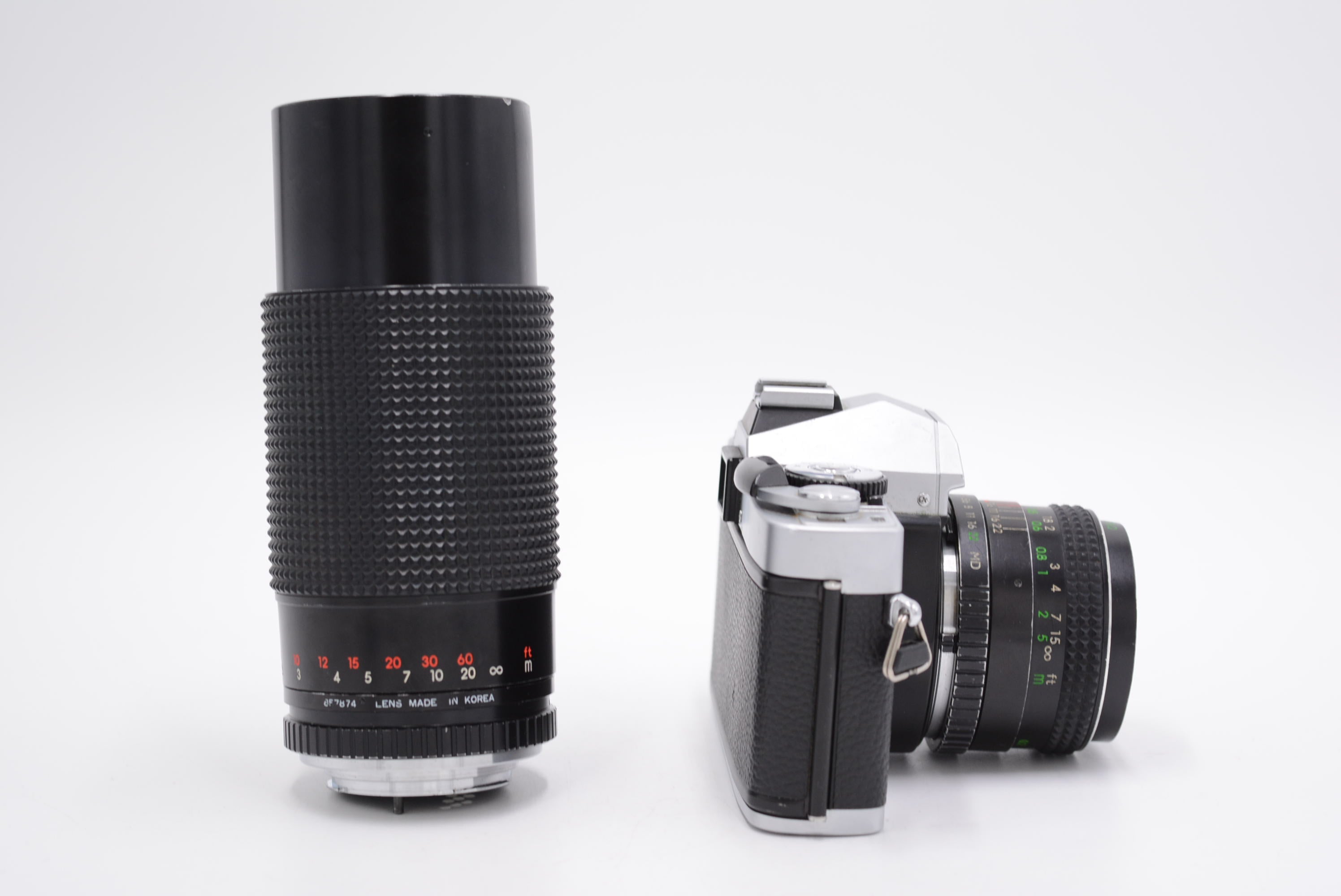 Minolta XG1/29473 XG1 35mm Manual SLR Camera + Albinar Dual Lens Kit (FOR PARTS), Used - AVC photo video store