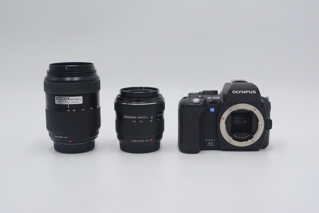 Olympus E500/11747 Evolt E500 Digital Camera w/17.5-45mm + 40-150mm, Used - AVC photo video store