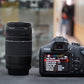 Canon EOSREBELT7/DUALLENS/33681 Rebel T7, EF-S 18-55mm f/4-5.6 IS STM + EF 75-300mm f/4-5.6 III, Used