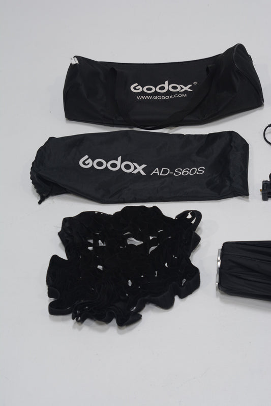 Godox ML60 60W Portable LED Light + Softbox, Used