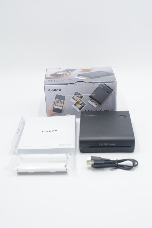 Canon QX10/00391 SELPHY Square QX10 Compact Photo Printer (Black), Open Box