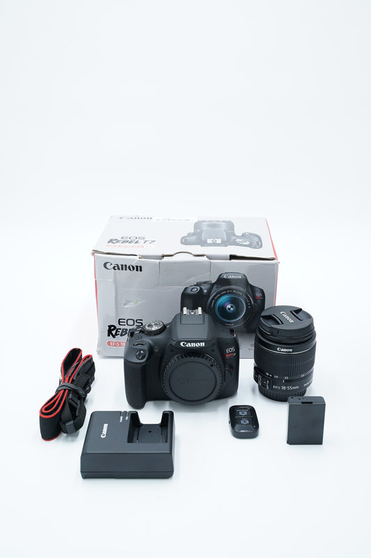 Canon EOSREBELT7/1855/13991 Rebel T7, EF-S 18-55mm f/3.5-5.6 IS II, Used