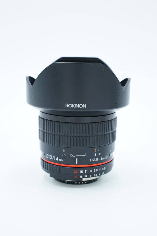 Rokinon 14/2.8/N/L9618 14mm f/2.8 ED AS IF UMC LENS F/Nikon, Used