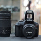 Canon EOSREBELT7/DUALLENS/33681 Rebel T7, EF-S 18-55mm f/4-5.6 IS STM + EF 75-300mm f/4-5.6 III, Used