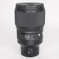 Sigma 135/1.8S/35452 135mm f/1.8 DG HSM ART Lens F/Sony, Used