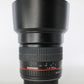 Samyang SAY85/1.4/30449 85mm f/1.4 AS IF UMC F/Canon EF, Used