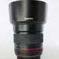 Samyang SAY85/1.4/30449 85mm f/1.4 AS IF UMC F/Canon EF, Used