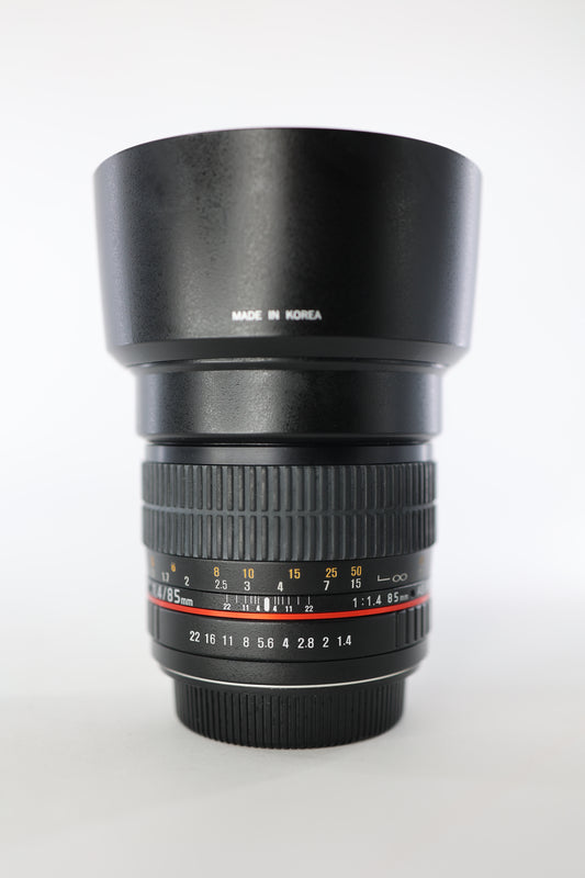 Samyang SAY85/1.4/30449 85mm f/1.4 AS IF UMC F/Canon EF, Used