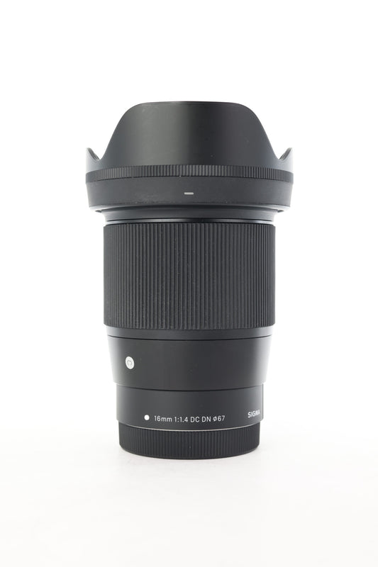 Sigma 16/1.4C/36405 16mm f/1.4 DC DN Contemporary F/Canon EF-M, Used