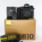Nikon D610/27606 D610 Body Only, Used