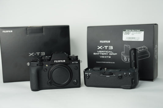 Fujifilm XT3WW/BODY/00775 XT3, Body Only + VGXT3 Battery Grip, Used