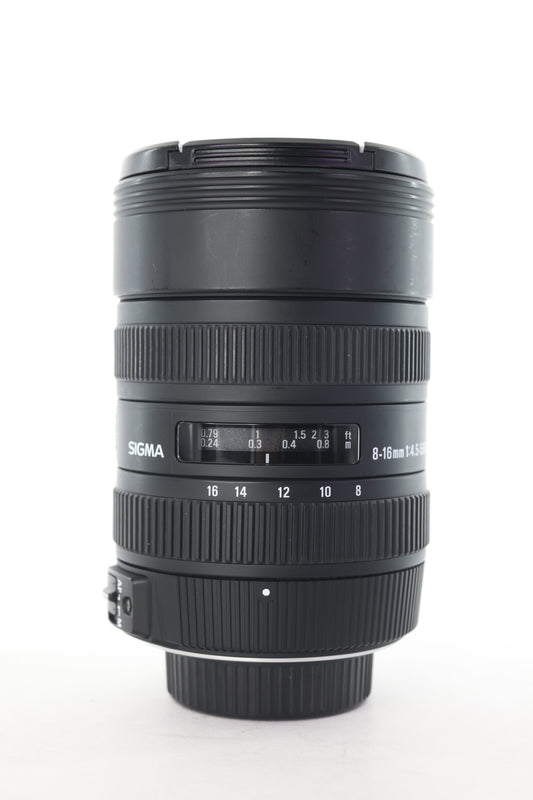 Sigma 816N/53333 8-16mm f/4.5-5.6 DC HSM Lens F/Nikon, Used